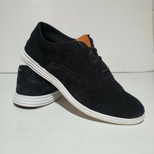 Cole Haan W06110-b Womens Grand OS Oxford Shoes Black Suede Lace Up Size 9.5b